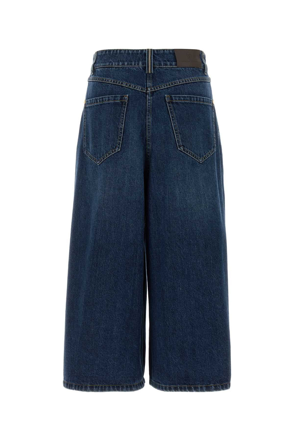 Brunello Cucinelli Women's Wide Cotton Jeans in Blue - view 2