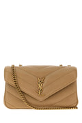 Saint Laurent Women's Leather Loulou Shoulder Bag in Beige - view 1