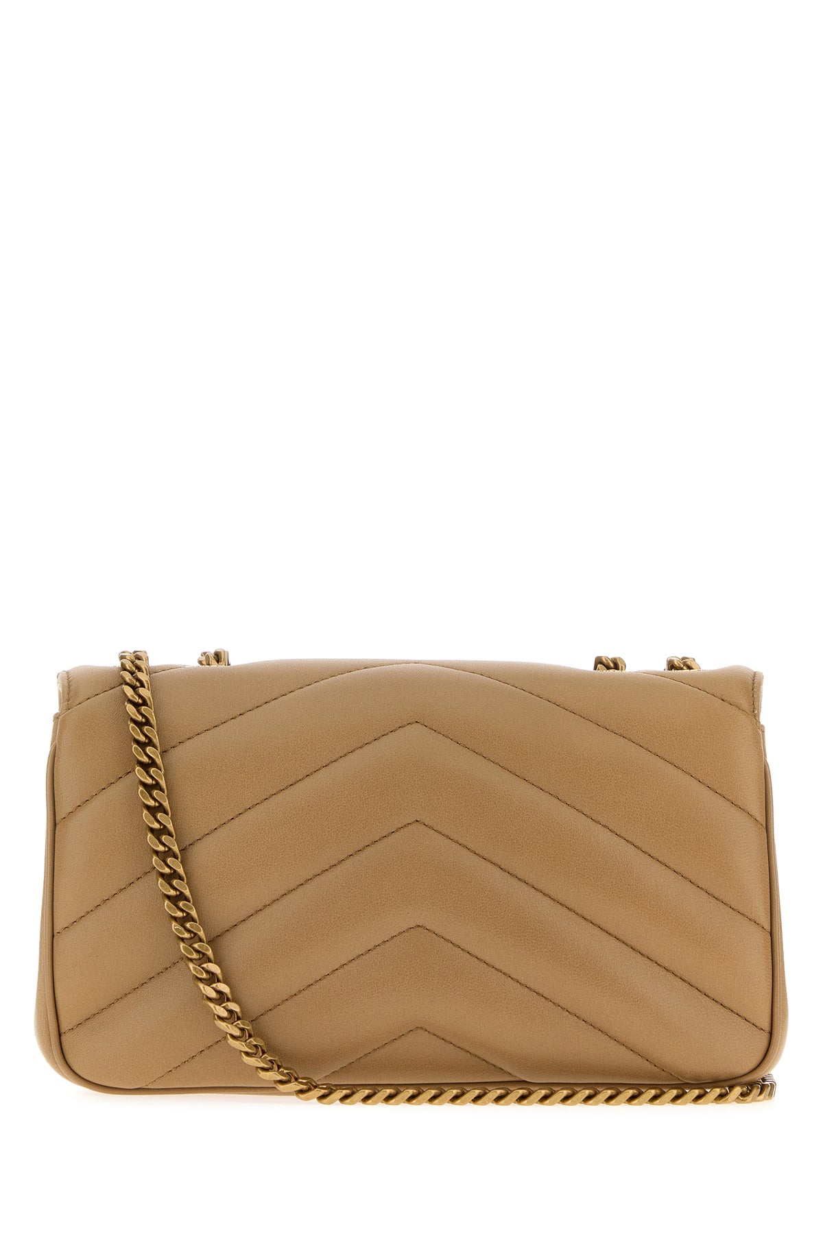 Saint Laurent Women's Leather Loulou Shoulder Bag in Beige - view 3