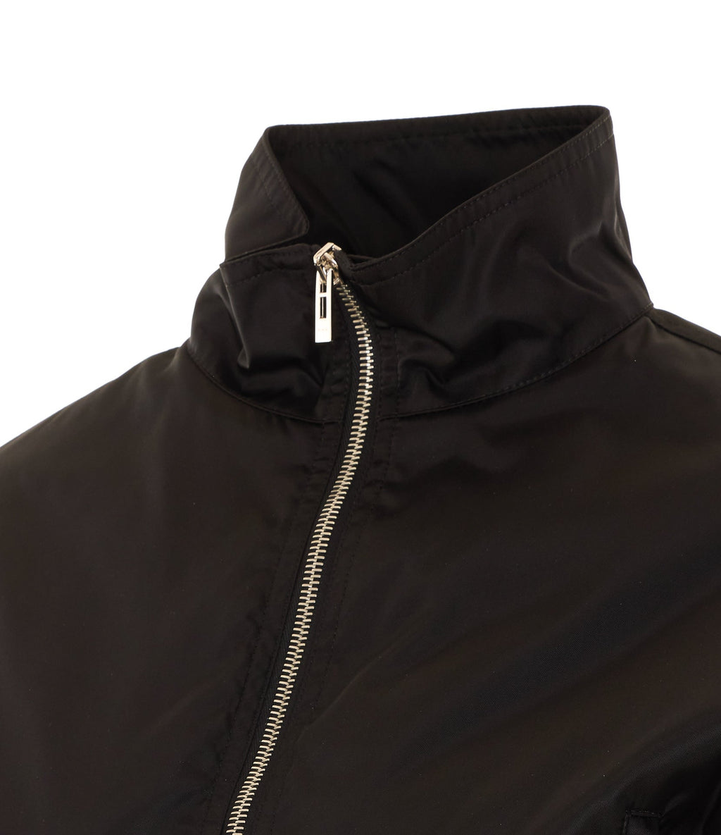 Alaia Women's Belted Bomber in Black Polyamide - view 3