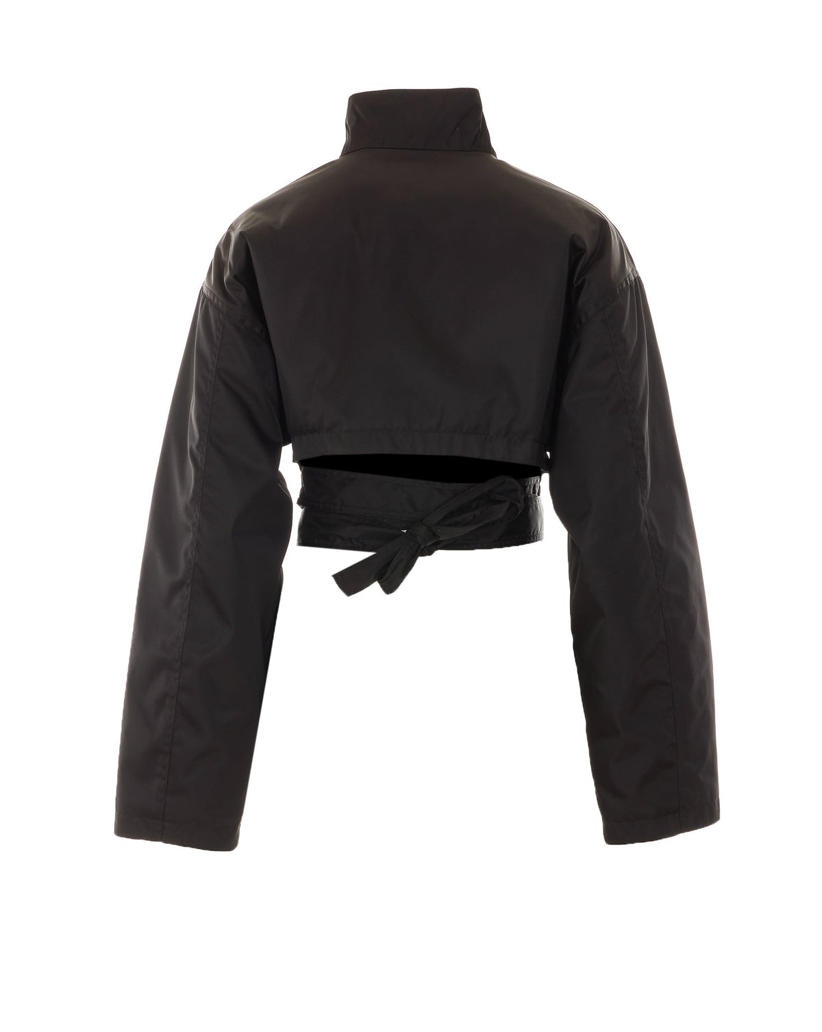 Alaia Women's Belted Bomber in Black Polyamide - view 2