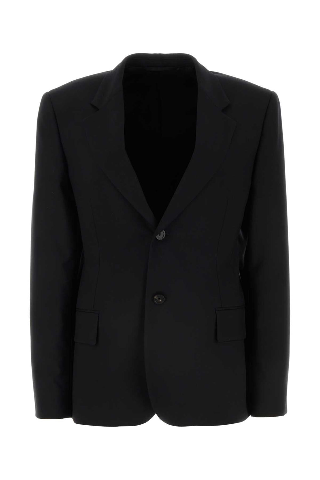 Balenciaga Women's Wool Waisted Blazer in Black - view 1