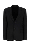 Balenciaga Women's Wool Waisted Blazer in Black - view 1