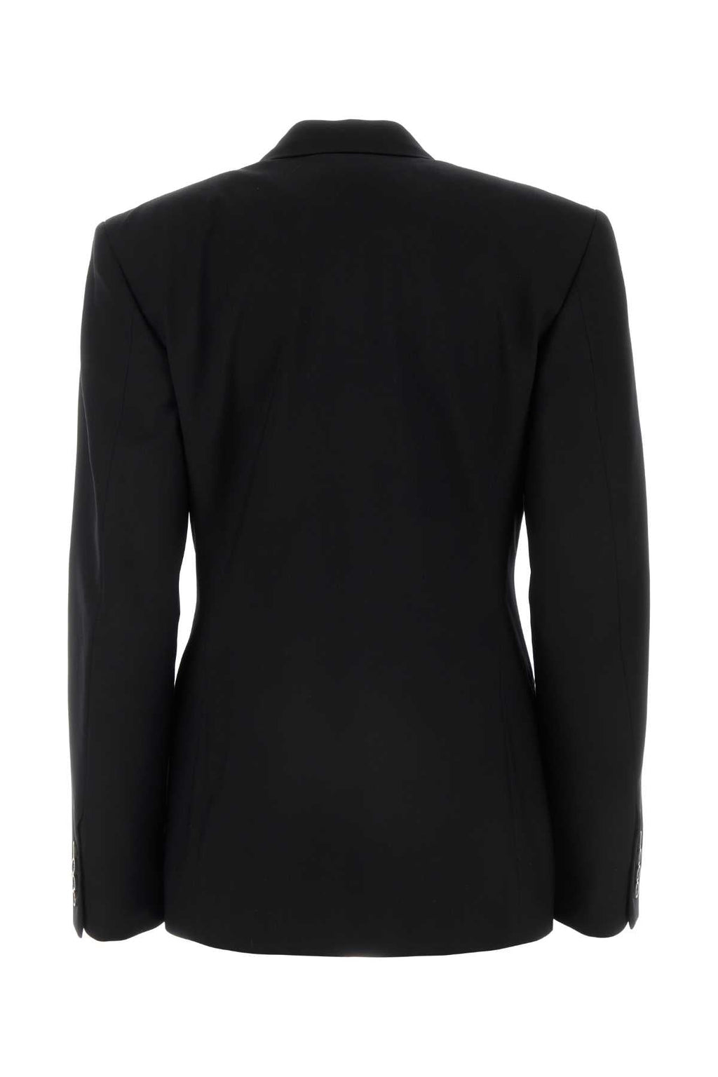 Balenciaga Women's Wool Waisted Blazer in Black - view 2
