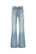Balenciaga Women's Cotton Low Waist Pants in Light Blue - view 1