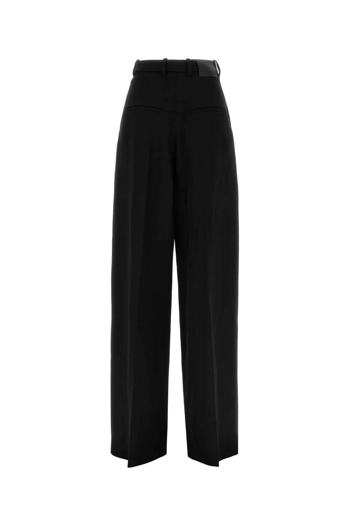 Balenciaga Women's Wool Wide Pants in Black - view 2