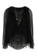 Alberta Ferretti Women's Crepe Blouse in Black