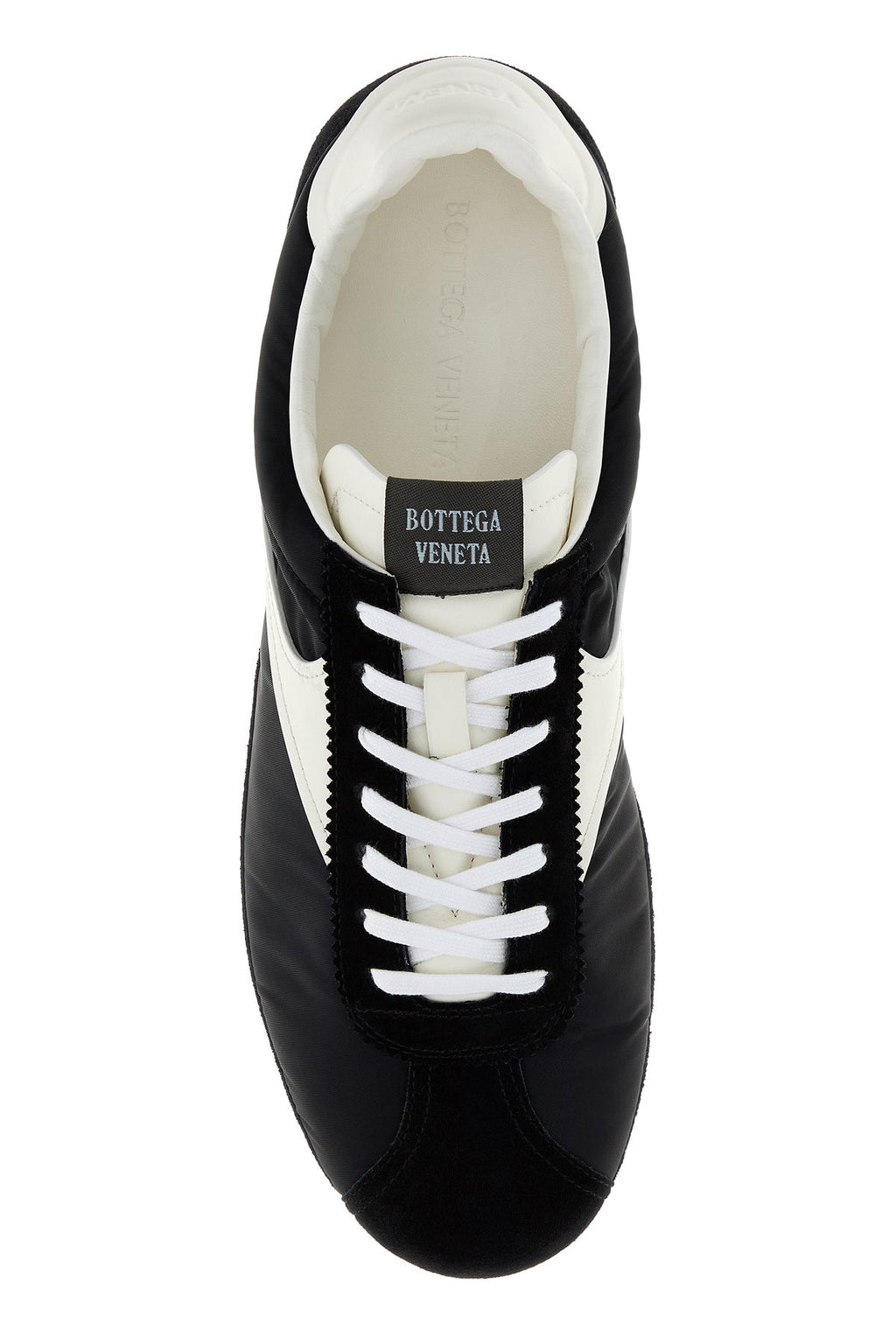 Bottega Veneta Men's Suede Shot Sneakers in Black/Cream - view 4