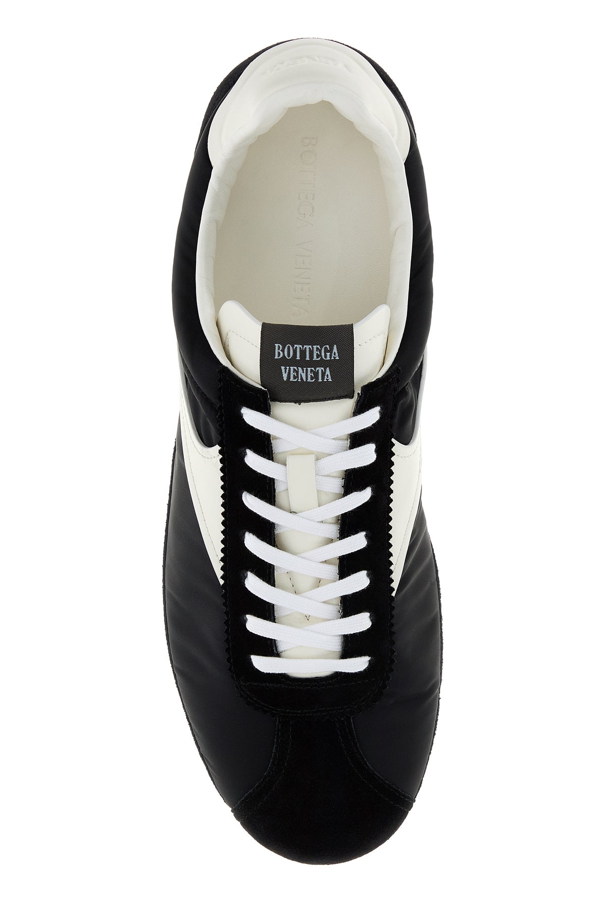Bottega Veneta Men's Suede Shot Sneakers in Black/Cream - view 4