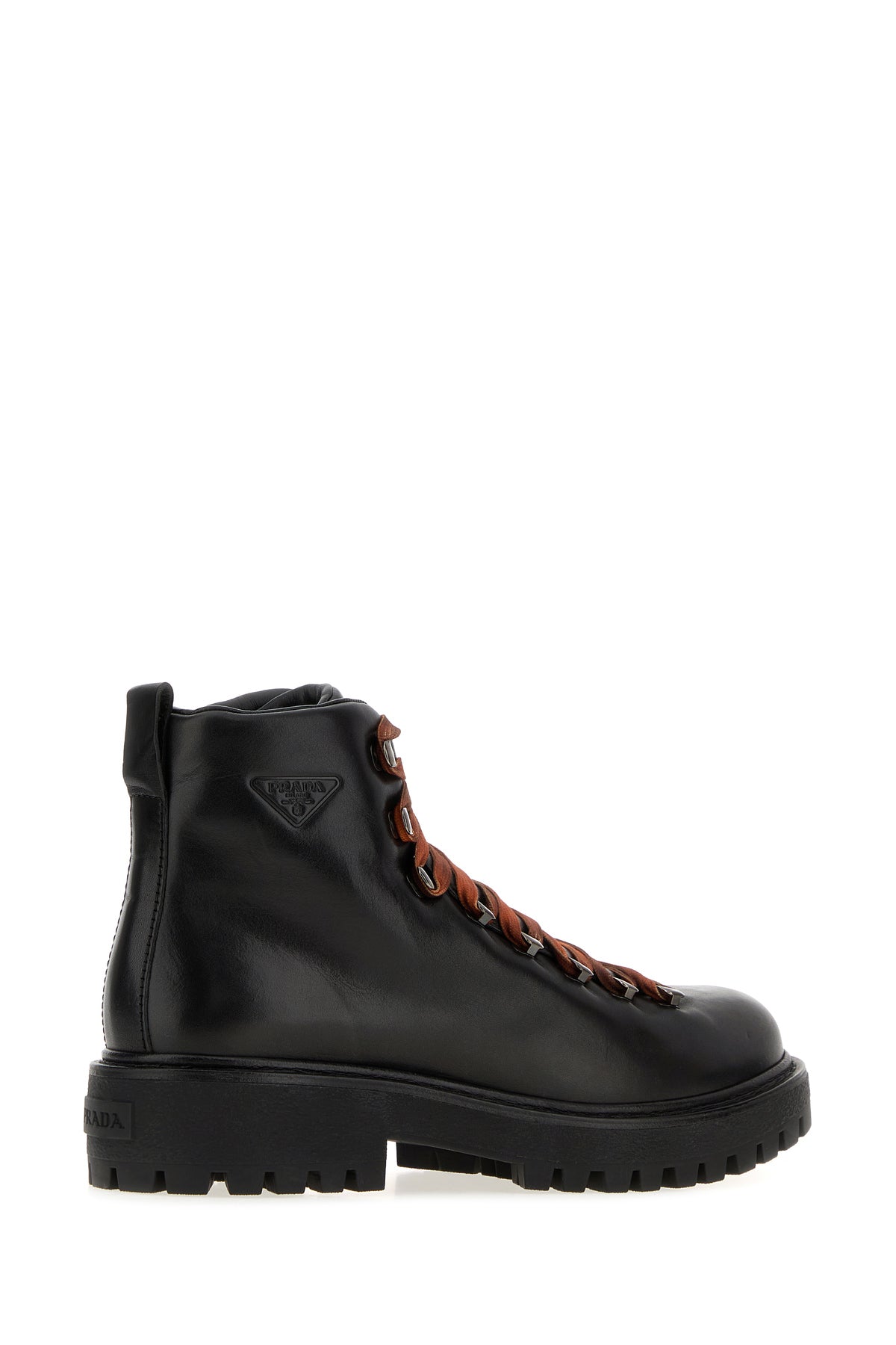 Prada Men's Leather Brixxen Ankle Boots in Black - view 3