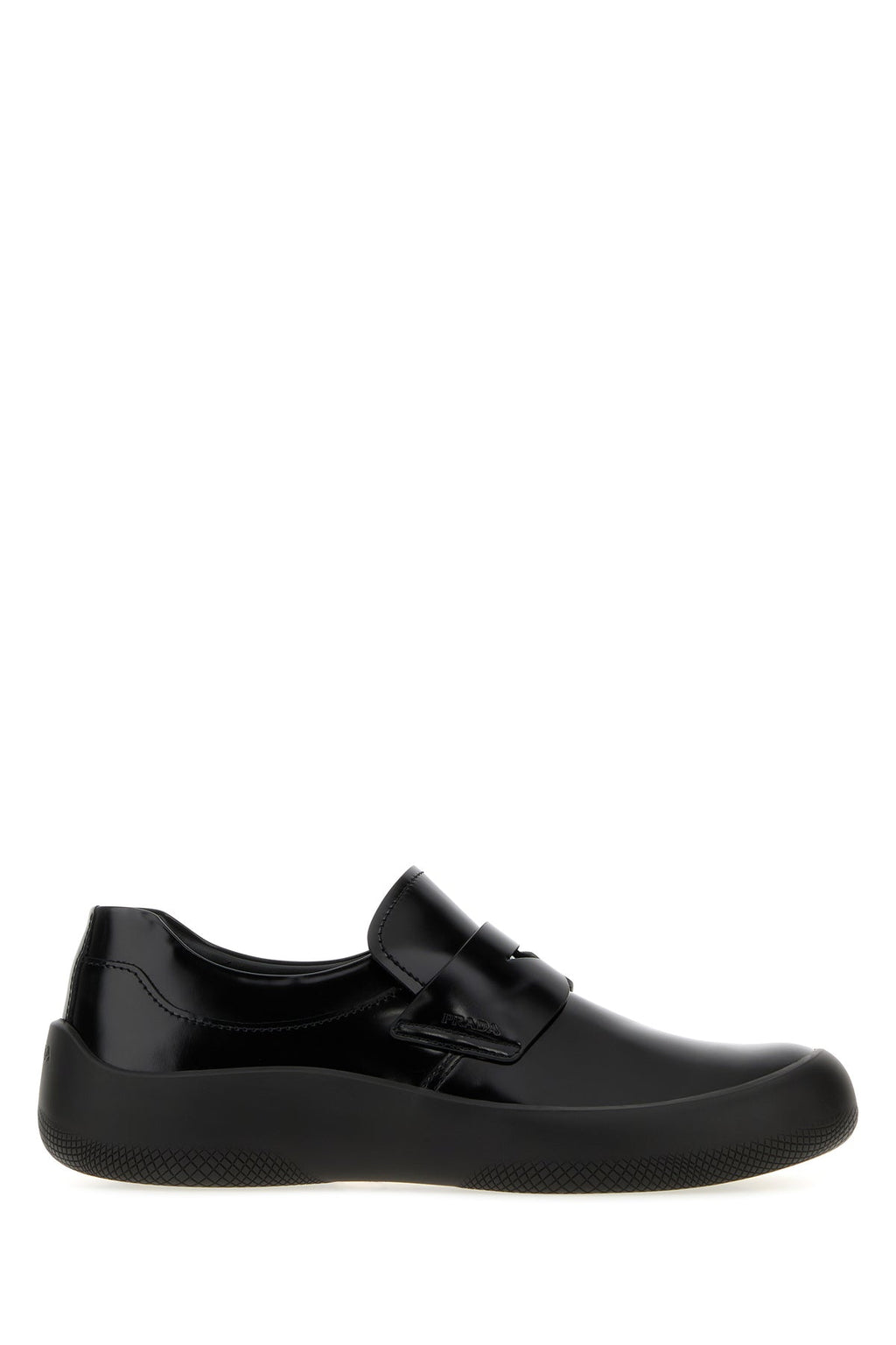 Prada Men's Leather Prax Loafers in Black - view 1
