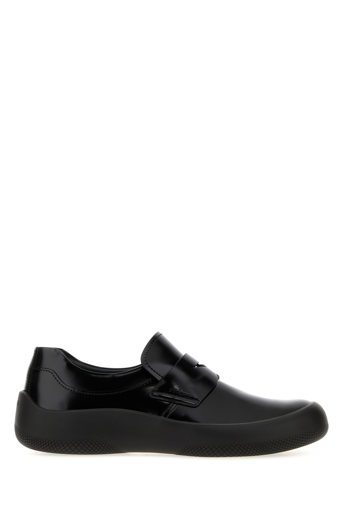 Prada Men's Leather Prax Loafers in Black - view 1