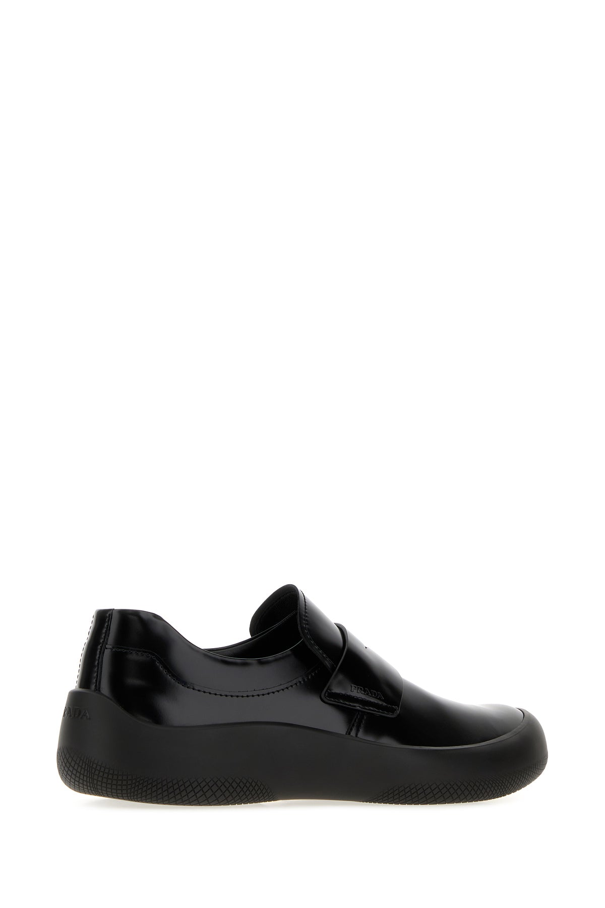 Prada Men's Leather Prax Loafers in Black - view 3