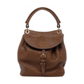 Miu Miu Women's Logo Leather Bucket Bag in Brown - view 1