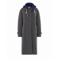 Miu Miu Women's Single Breasted Fleece Coat in Grey - view 1