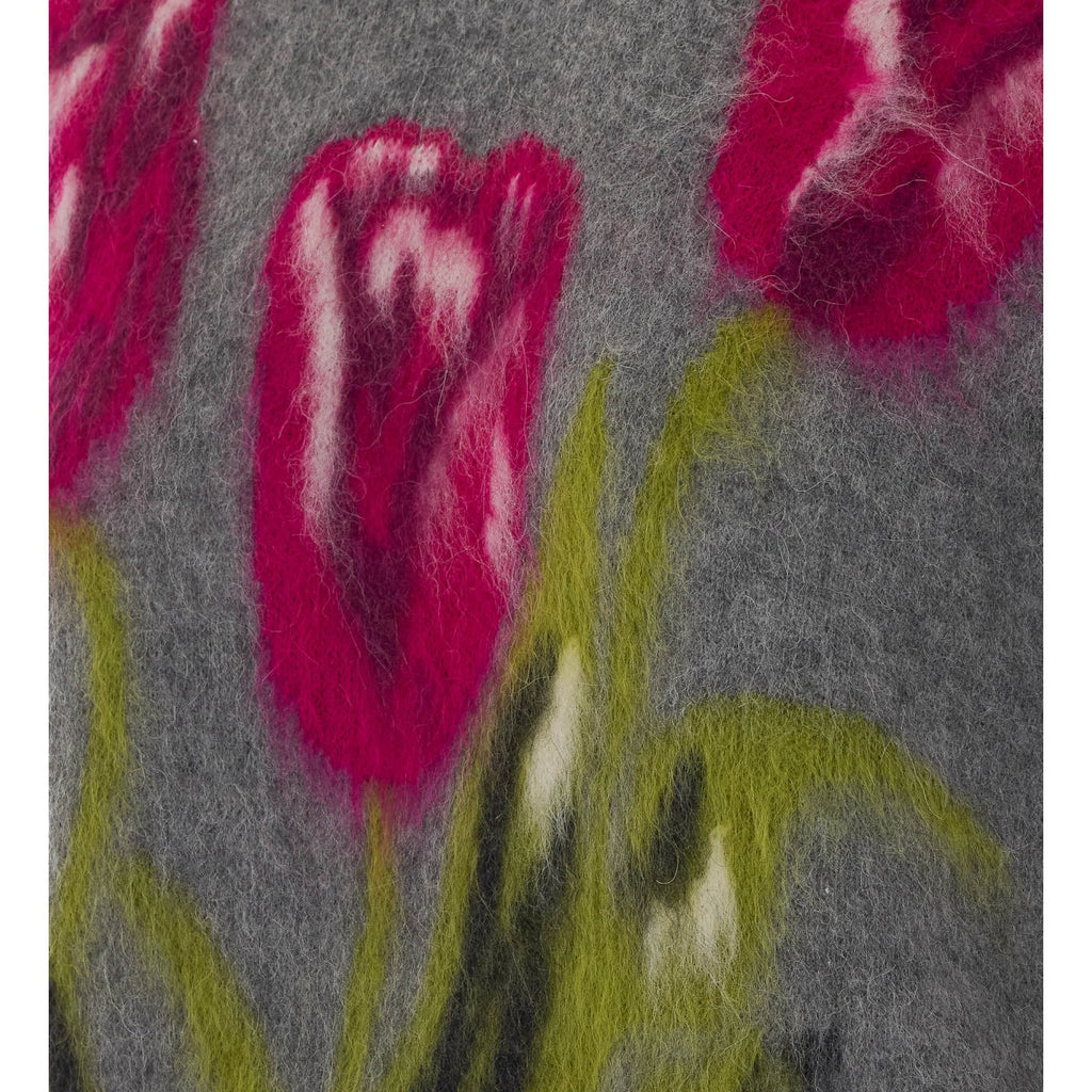 Maison Margiela Women's Floral Wool Sweater in Grey - view 3
