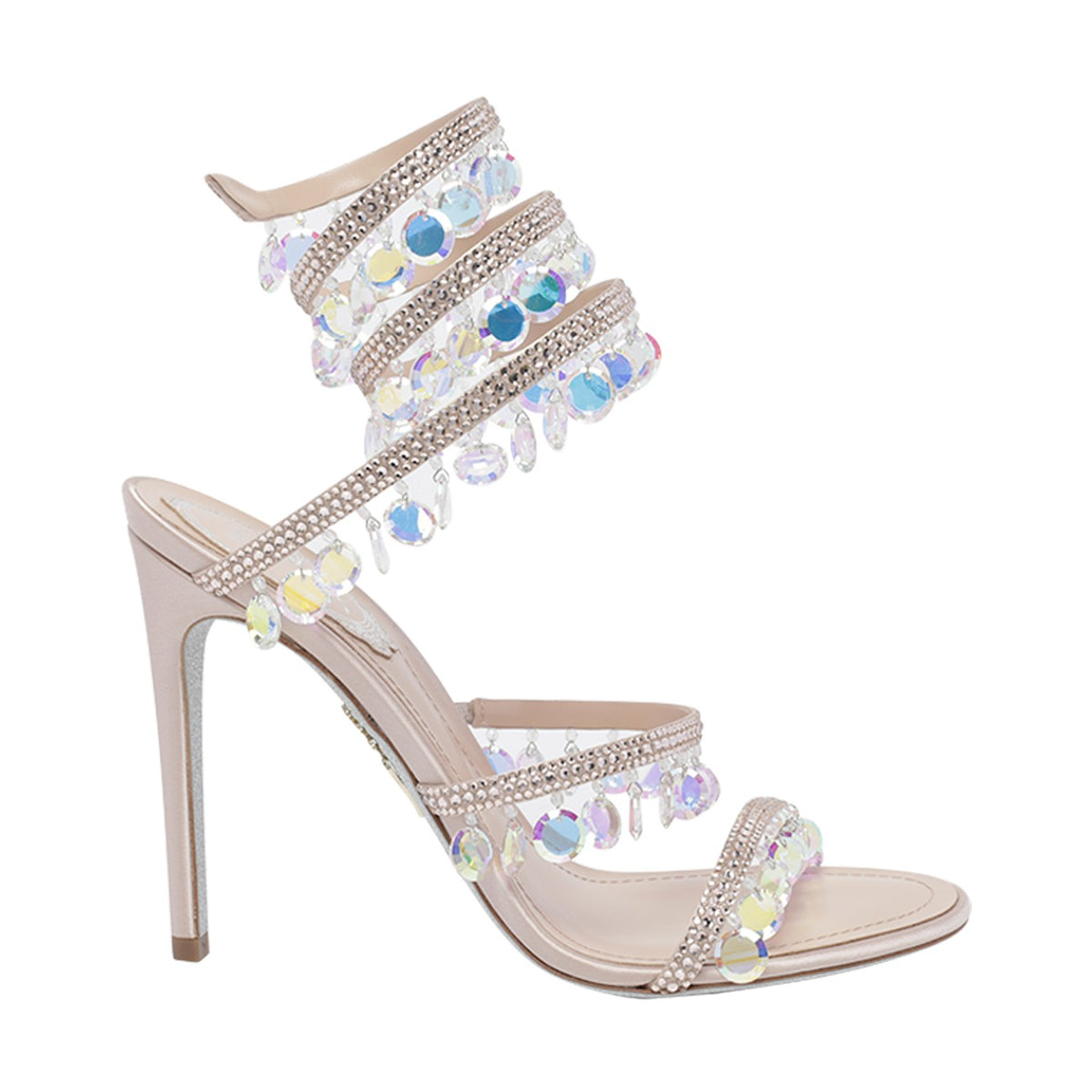 René Caovilla Women's Chandelier Crystal Sandals in Beige - view 1