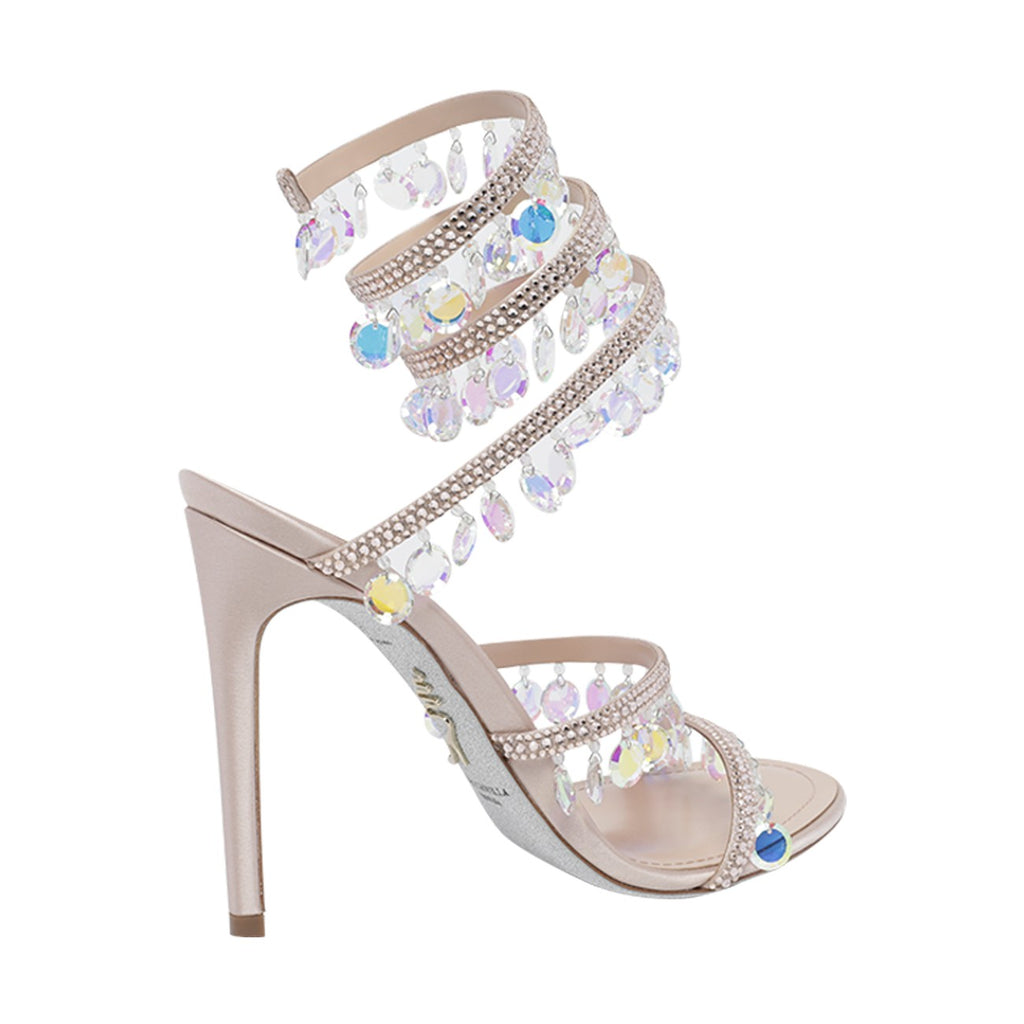 René Caovilla Women's Chandelier Crystal Sandals in Beige - view 4