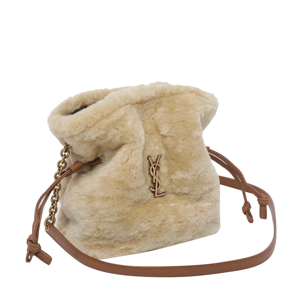 Saint Laurent Women's Shearling Jamie Bag in Beige - view 2