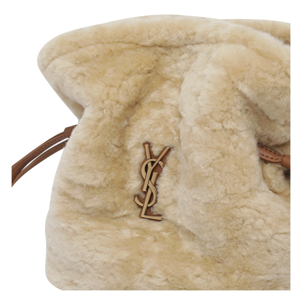 Saint Laurent Women's Shearling Jamie Bag in Beige - view 4