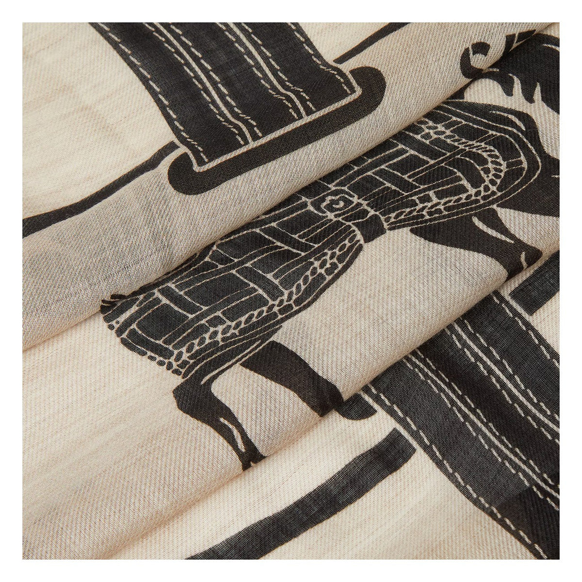 Fendi Selleria Cashmere Shawl in Beige - view 3