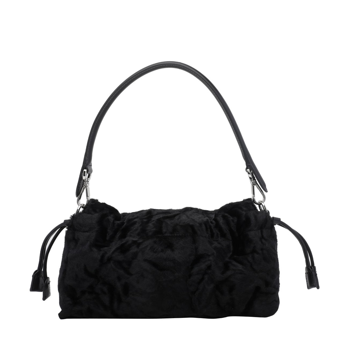 Fendi Medium Baguette Leather Bag in Black - view 3