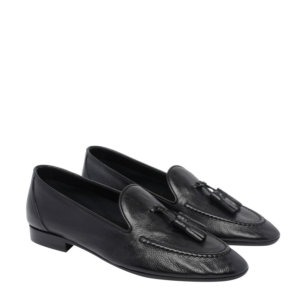 The Row Caden Suede Loafers in Black - view 2