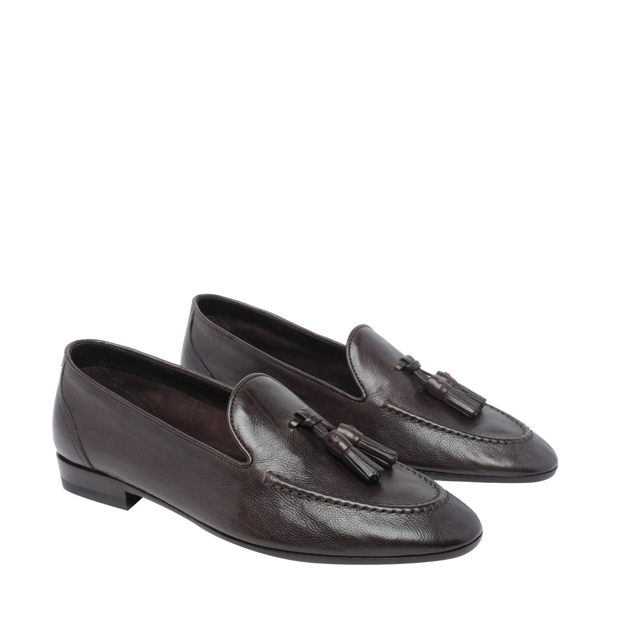 The Row Caden Suede Loafers in Brown - view 2