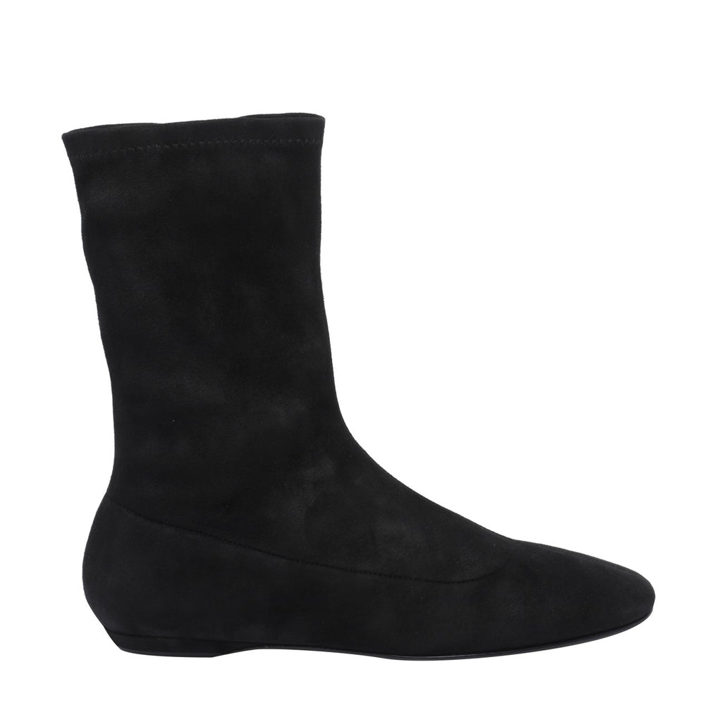 The Row Cindy Suede Booties in Black - view 1