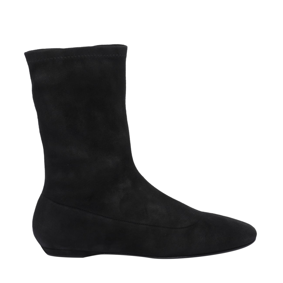 The Row Cindy Suede Booties in Black - view 1