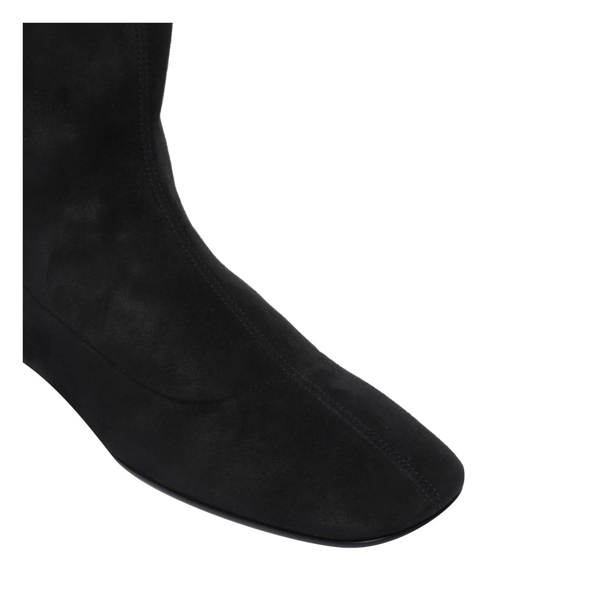 The Row Cindy Suede Booties in Black - view 4