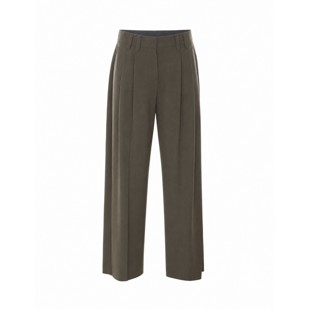 Brunello Cucinelli Wool Pants in Green - view 1