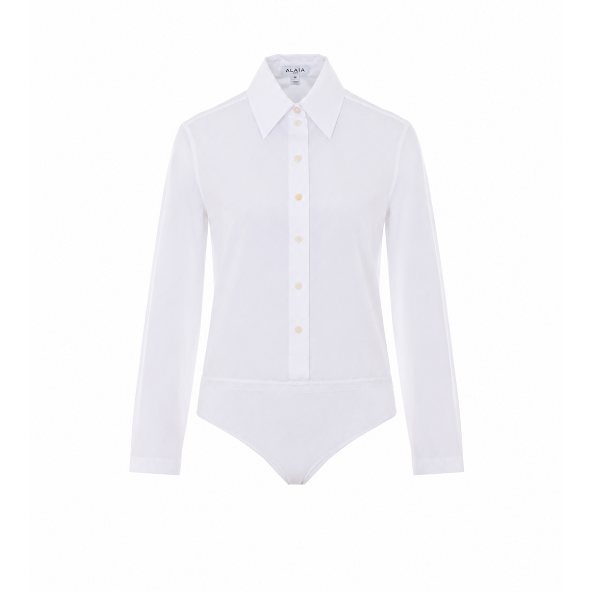 Alaia Basque Cotton Shirt in White - view 1