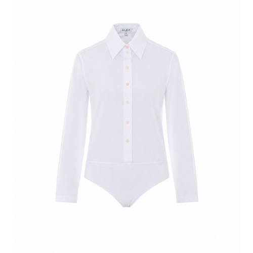 Alaia Basque Cotton Shirt in White - view 1