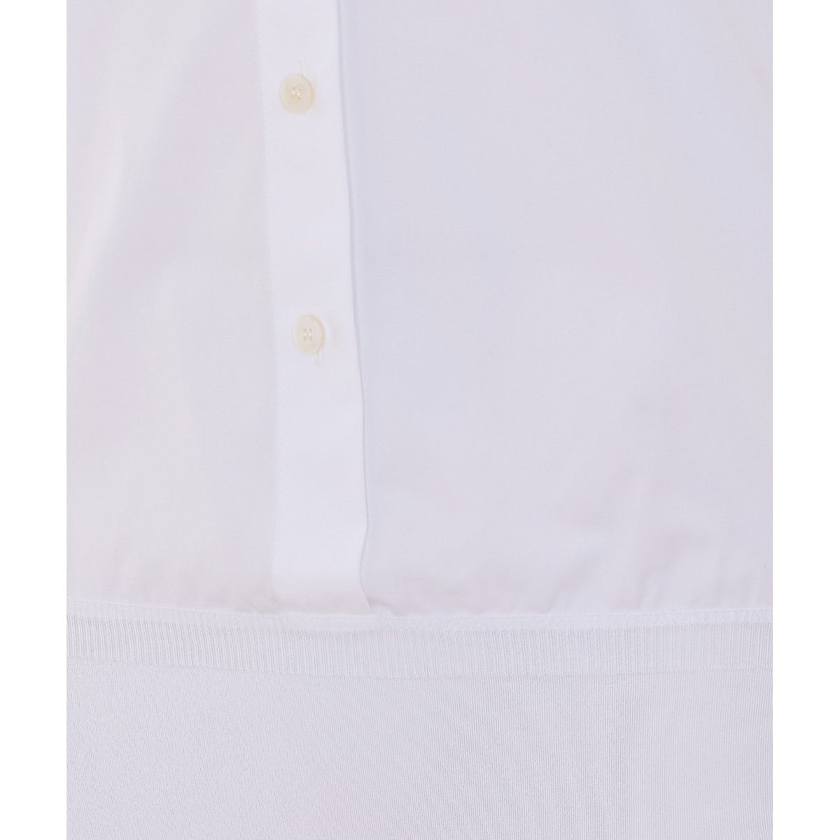 Alaia Basque Cotton Shirt in White - view 3