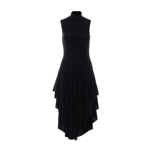 Alaia Triangle Wool Knit Dress in Black - view 1