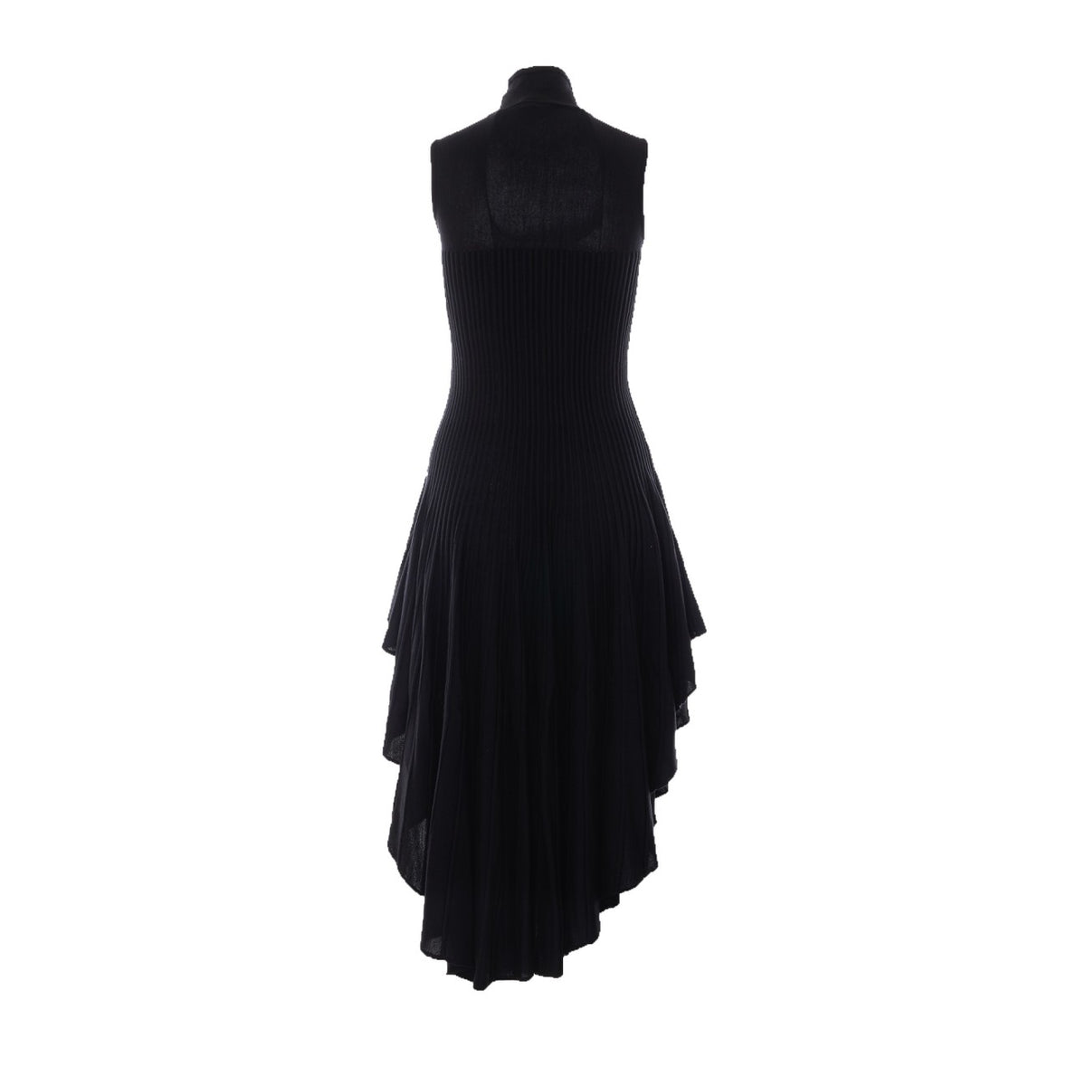 Alaia Triangle Wool Knit Dress in Black - view 2