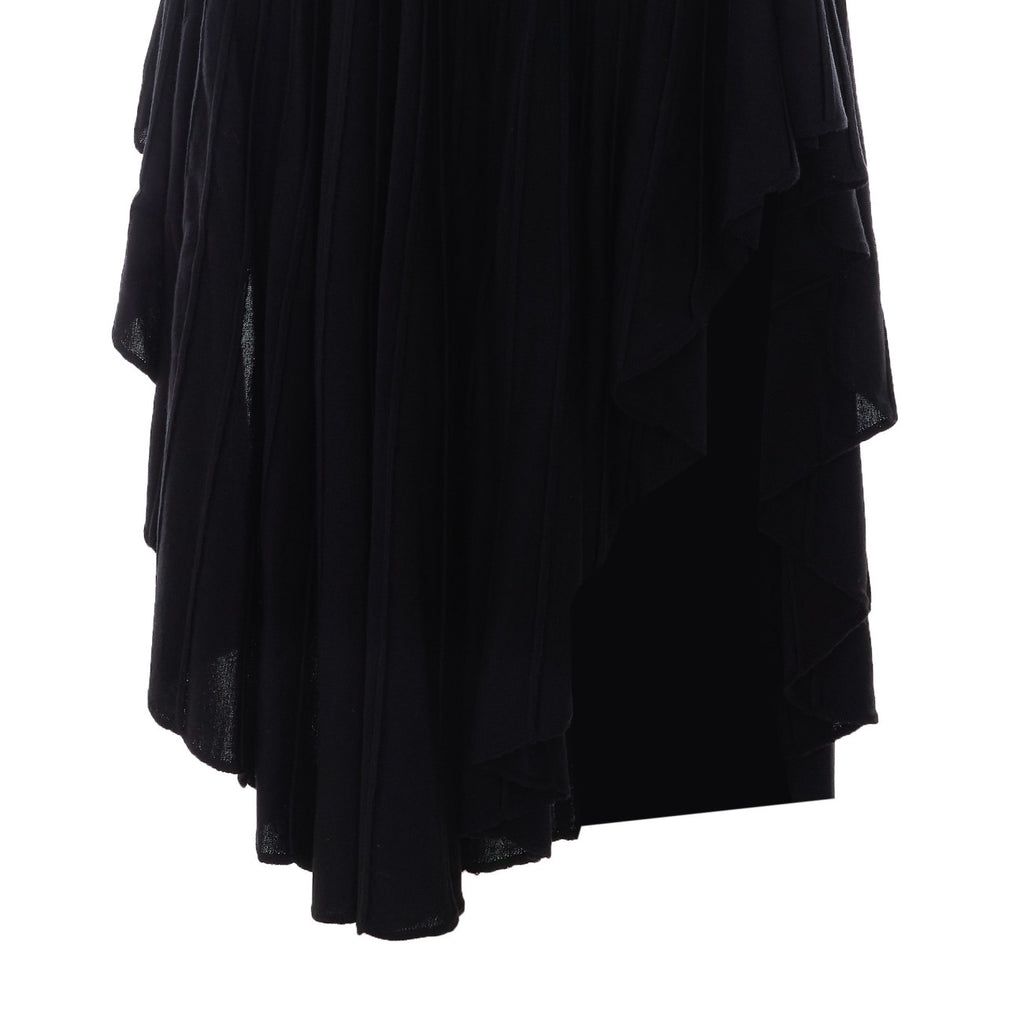 Alaia Triangle Wool Knit Dress in Black - view 3