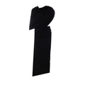 Balenciaga Asymmetrical Viscose Long Dress in Black - view 1