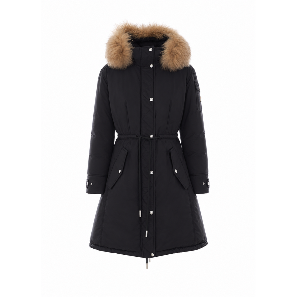 Moncler Women's Moustique Long Down Parka in Black - view 1