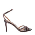 Aquazzura Women's Tequila Leather Pump Sandals in Purple - view 1