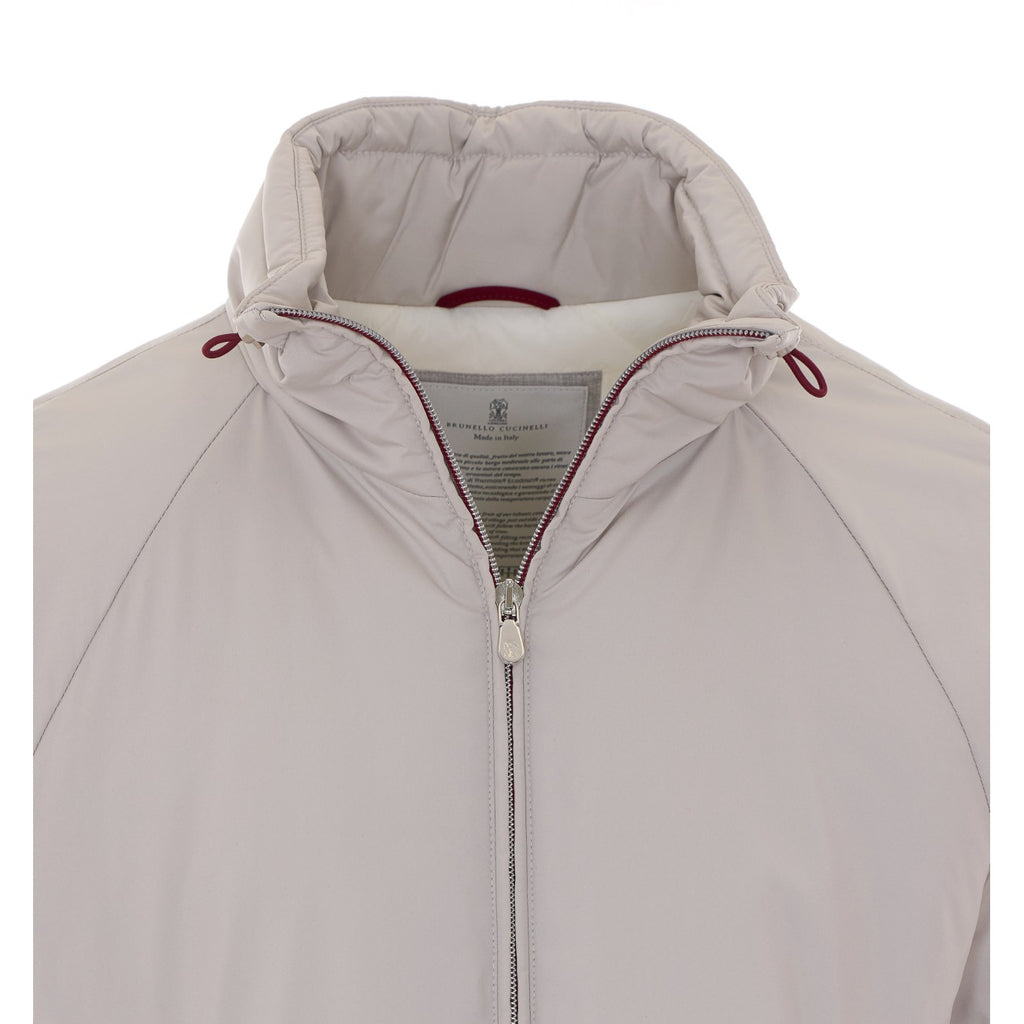 Brunello Cucinelli Men's Nylon Jacket in Light Grey - view 4