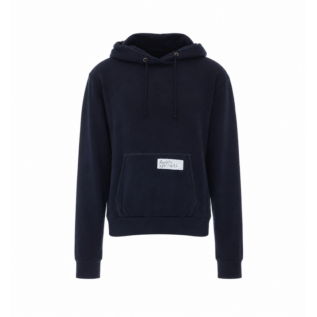 Maison Margiela Men's Cotton Hoodie in Navy Blue - view 1