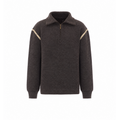 Maison Margiela Men's Wool Half-Zip Sweater in Brown - view 1