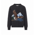 Maison Margiela Men's Wool Alpaca Sweater in Grey - view 1