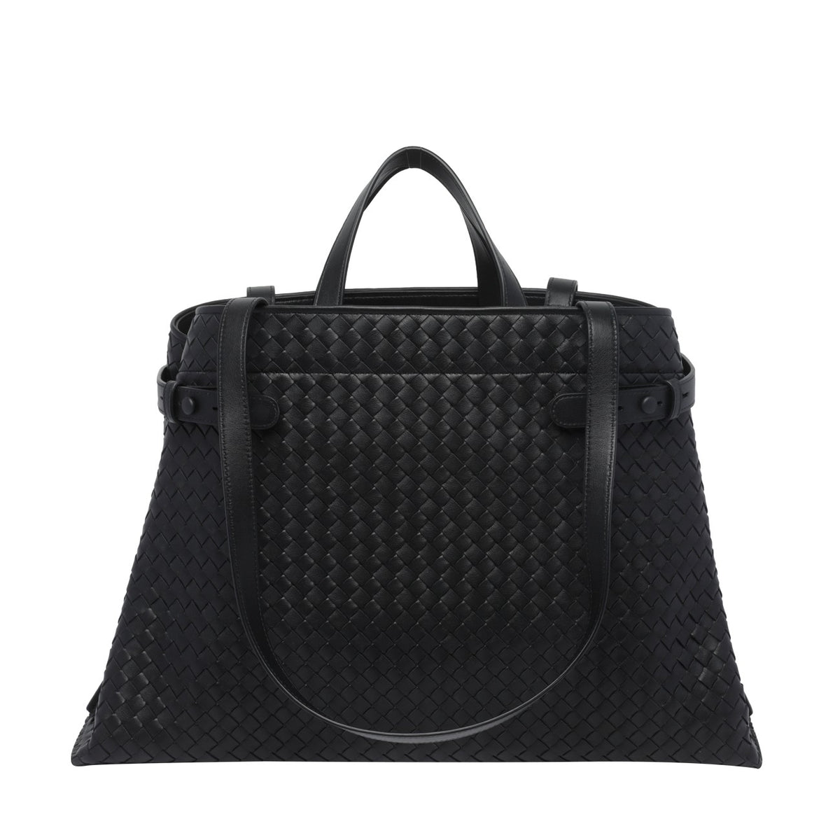 Bottega Veneta Men's Intrecciato Leather Tote in Black - view 1