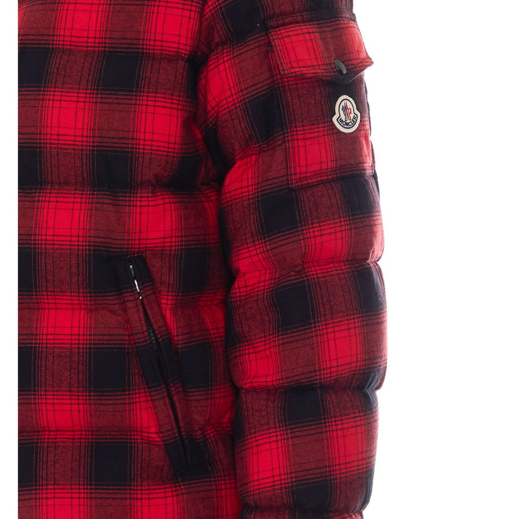 Moncler Men's Airor Check Down Jacket in Red - view 2