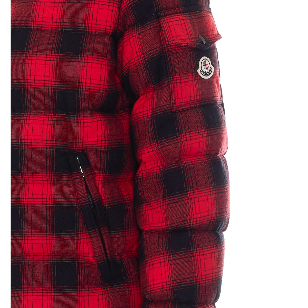 Moncler Men's Airor Check Down Jacket in Red - view 2