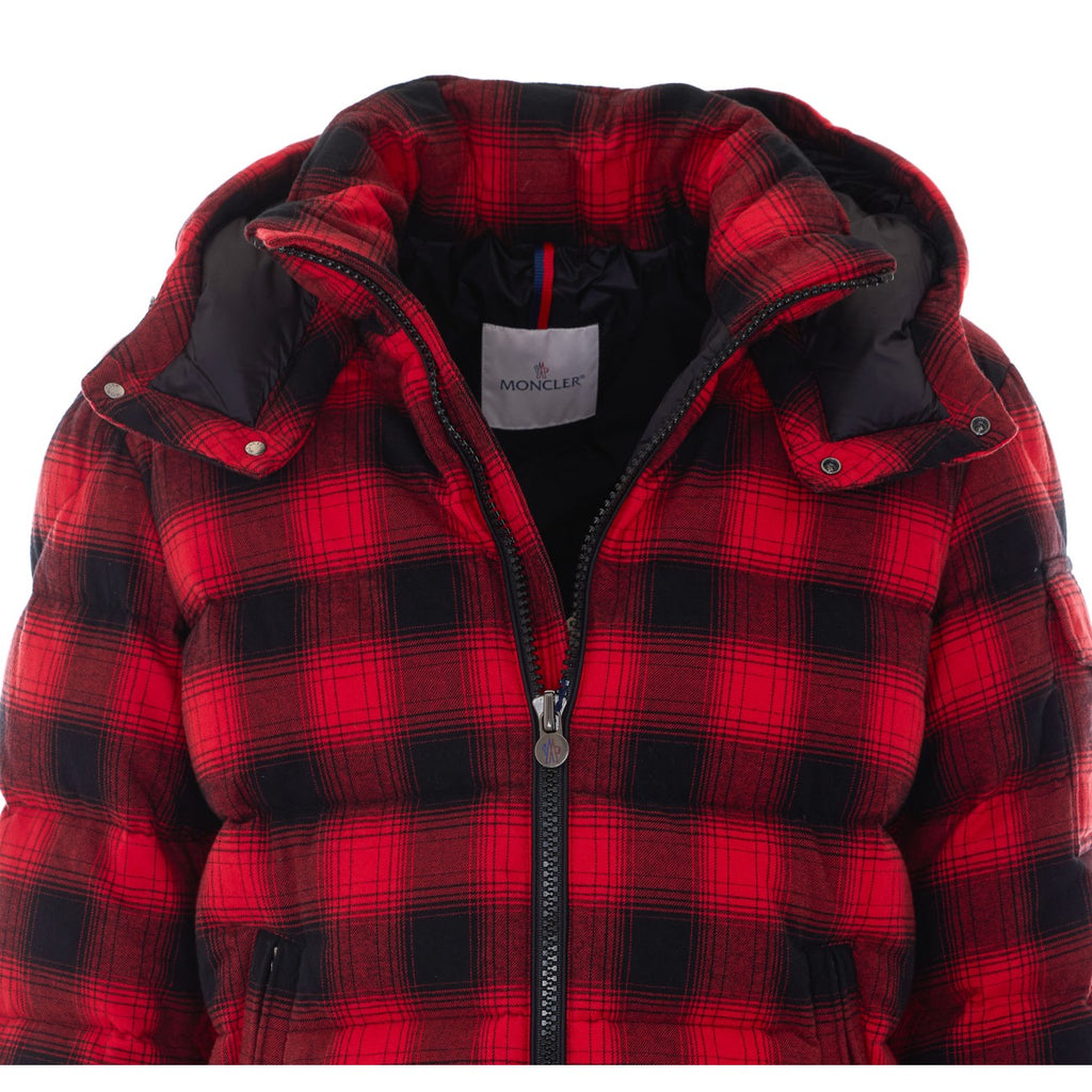 Moncler Men's Airor Check Down Jacket in Red - view 4