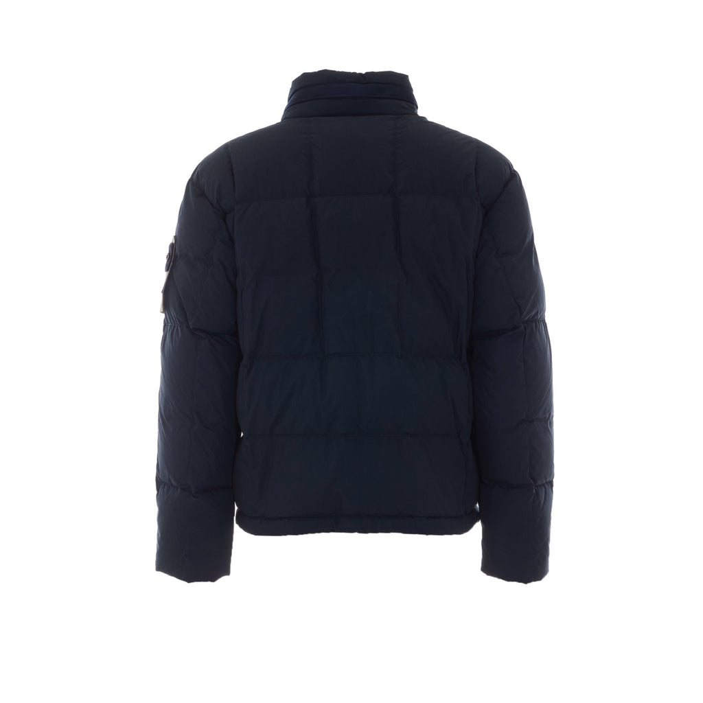 Stone Island Men's Cotton Nylon Down Jacket in Navy Blue - view 3